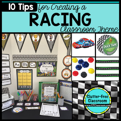 Are you planning a racing themed classroom or thematic unit? This blog post provides great decoration tips and ideas for the best racing theme yet! It has photos, ideas, supplies & printable classroom decor to will make set up easy and affordable. You can create a racing theme on a budget! Are you planning a racing themed classroom or thematic unit? This blog post provides great decoration tips and ideas for the best racing theme yet! It has photos, ideas, supplies & printable classroom decor to will make set up easy and affordable. You can create a racing theme on a budget!