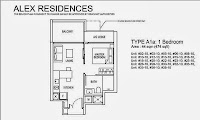 Alex Residences 1 Bedroom Floor Plans
