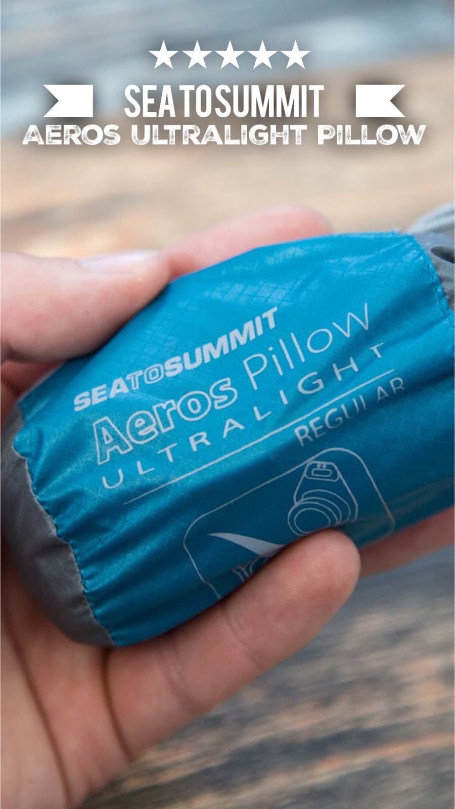 Cuscino Da Viaggio Sea To Summit Aeros Ultralight - Gonfiabile, Antiscivolo, 34x24x11 Cm, 79g - Grigio