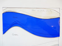 Blue and white glass for sky and clouds Blue and white glass for sky and clouds