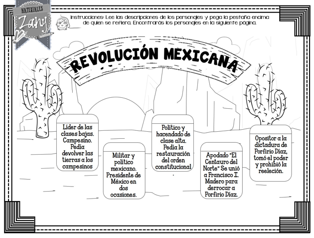 Actividades De La Revolucion Mexicana Para Primaria www.materialeszany.com