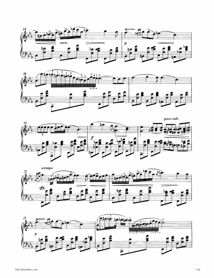 Gaseoso Degenerar Arcaico Partituras para Piano: Chopin - Nocturne Op 9 No 2