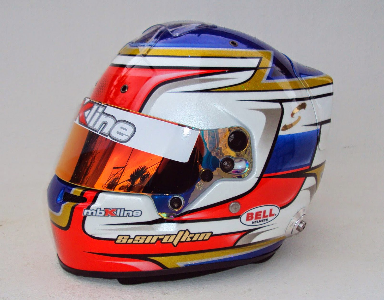 Racing Helmets Garage: Bell HP7 S.Sirotkin Monaco+Moscow 2014 by MB K Line