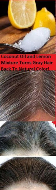 Coconut Oil And Lemon Mixture: It Turns Gray Hair Back To Its Natural Color