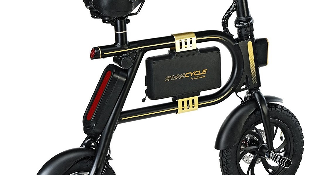 Exercise Bike Zone SWAGTRON SwagCycle EBike, Folding Electric Bicycle