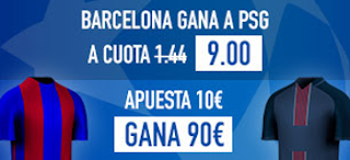 Supercuota 9 sportium Barcelona vs PSG + 200 euros liga 8 marzo JRVM Supercuota 9 sportium Barcelona vs PSG + 200 euros liga 8 marzo JRVM