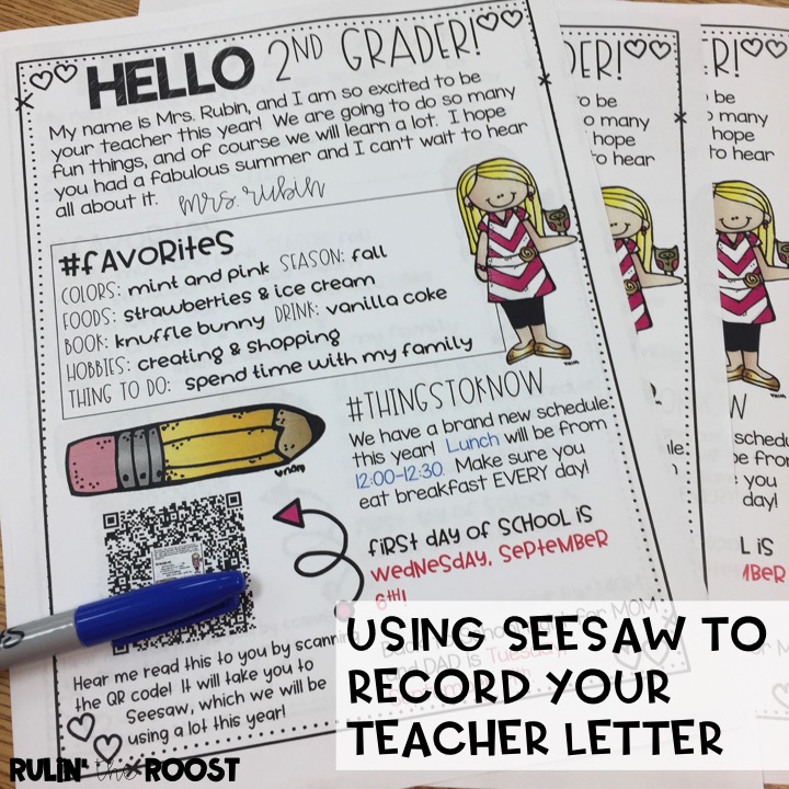Rulin The Roost Back to School Teacher Letter GAME CHANGER Rulin The Roost Back to School Teacher Letter GAME CHANGER
