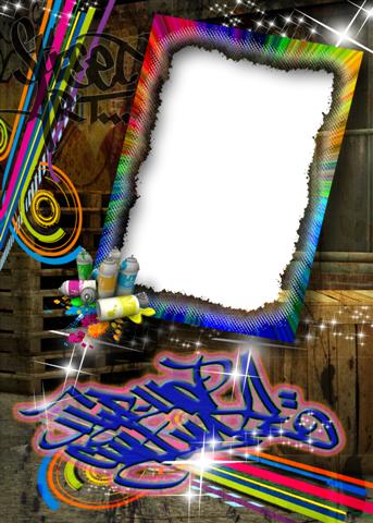 Plantilla para enmarcar tus fotos al estilo graffiti