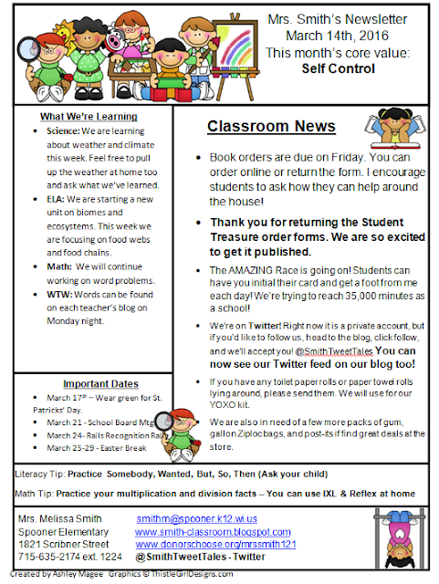 Mrs Smith #39 s classroom blog: March 14th Newsletter