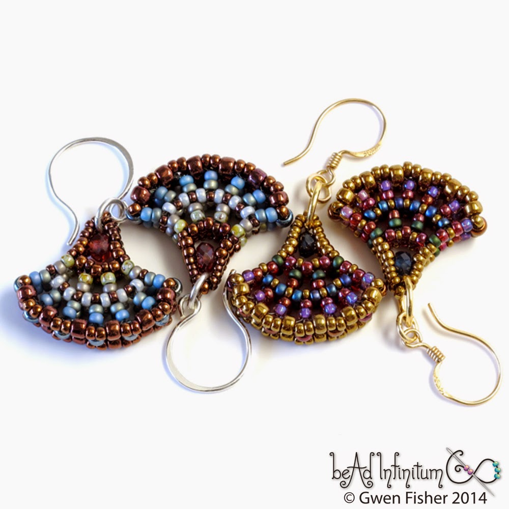 gwenbeads: Pantone's 2015 Color of the Year Marsala on Ginkgo Leaf Earrings