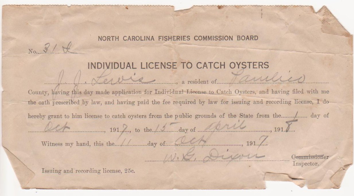 Goose Creek Island Journal The Oyster War of Pamlico Sound