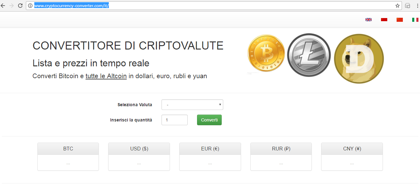 convertitore di valuta btc