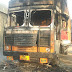 कानपुर - पनकी गैस प्लांट के पास खड़े ट्रक में लगी भीषण आग