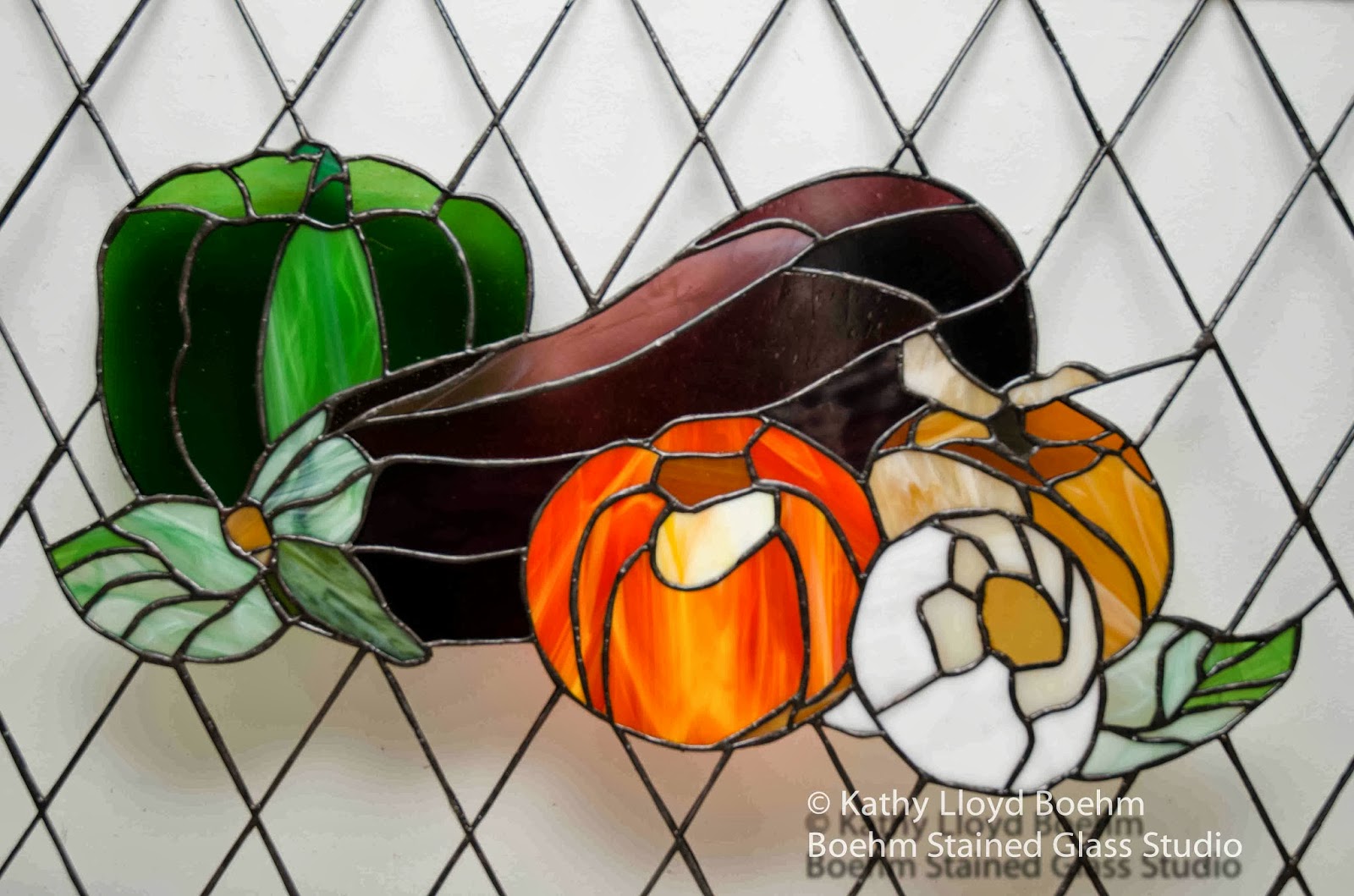 Boehm Stained Glass Blog Stained Glass Vegetable Kitchen Panel Copper Foiling, Soldering, Framing