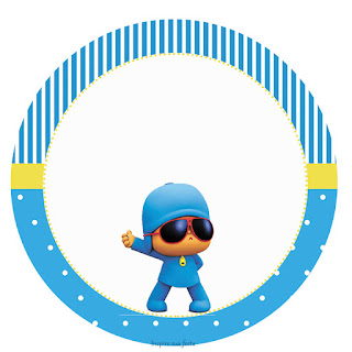 Sweet Pocoyo Toppers or Free Printable Candy Bar Labels.