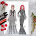 Rysunki modowe- długie gotyckie suknie/Fashion art- Witch dresses not only for Halloween