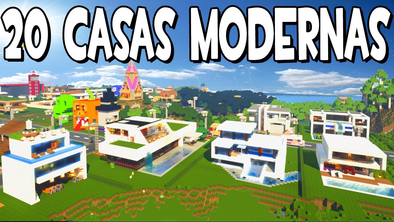 20 MEJORES CASAS MODERNAS EN MINECRAFT ? - Mirote y Blancana