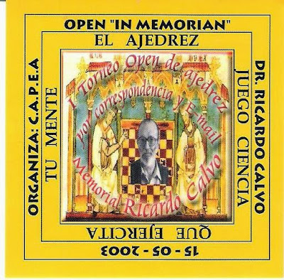 Cartel del Open de Ajedrez Ricardo Calvo “In Memoriam” en 2003