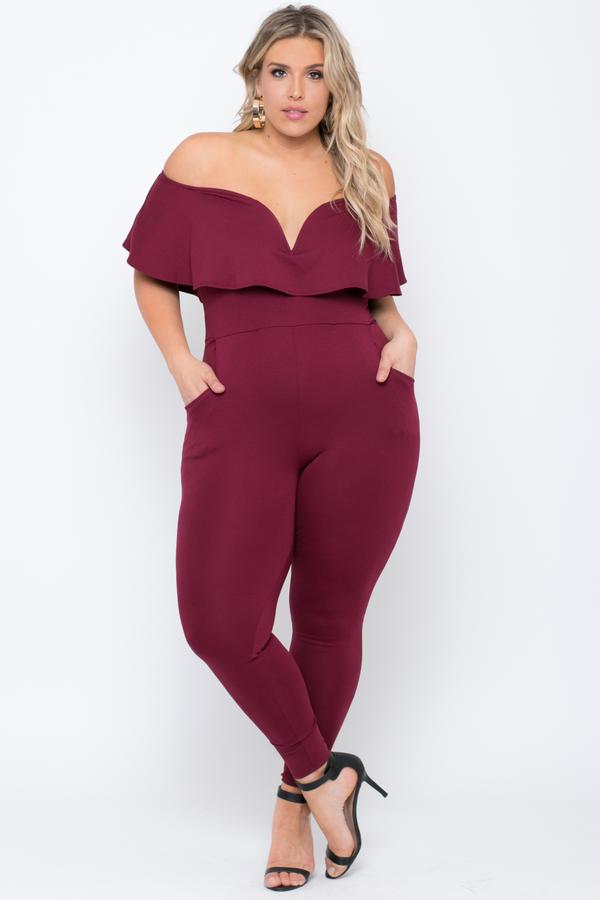 Luxe Daily Luxe Daily Pick Frill Jumpsuit by Curvy Sense