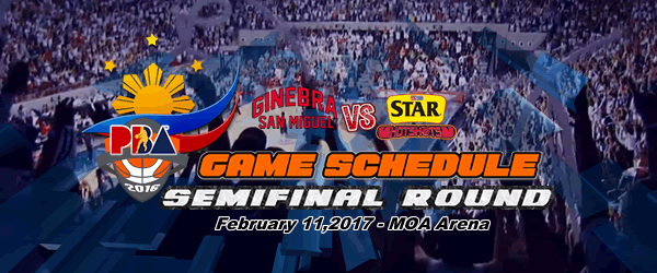 List of PBA Game(s) Saturday February 11, 2017 @ MOA Arena List of PBA Game(s) Saturday February 11, 2017 @ MOA Arena