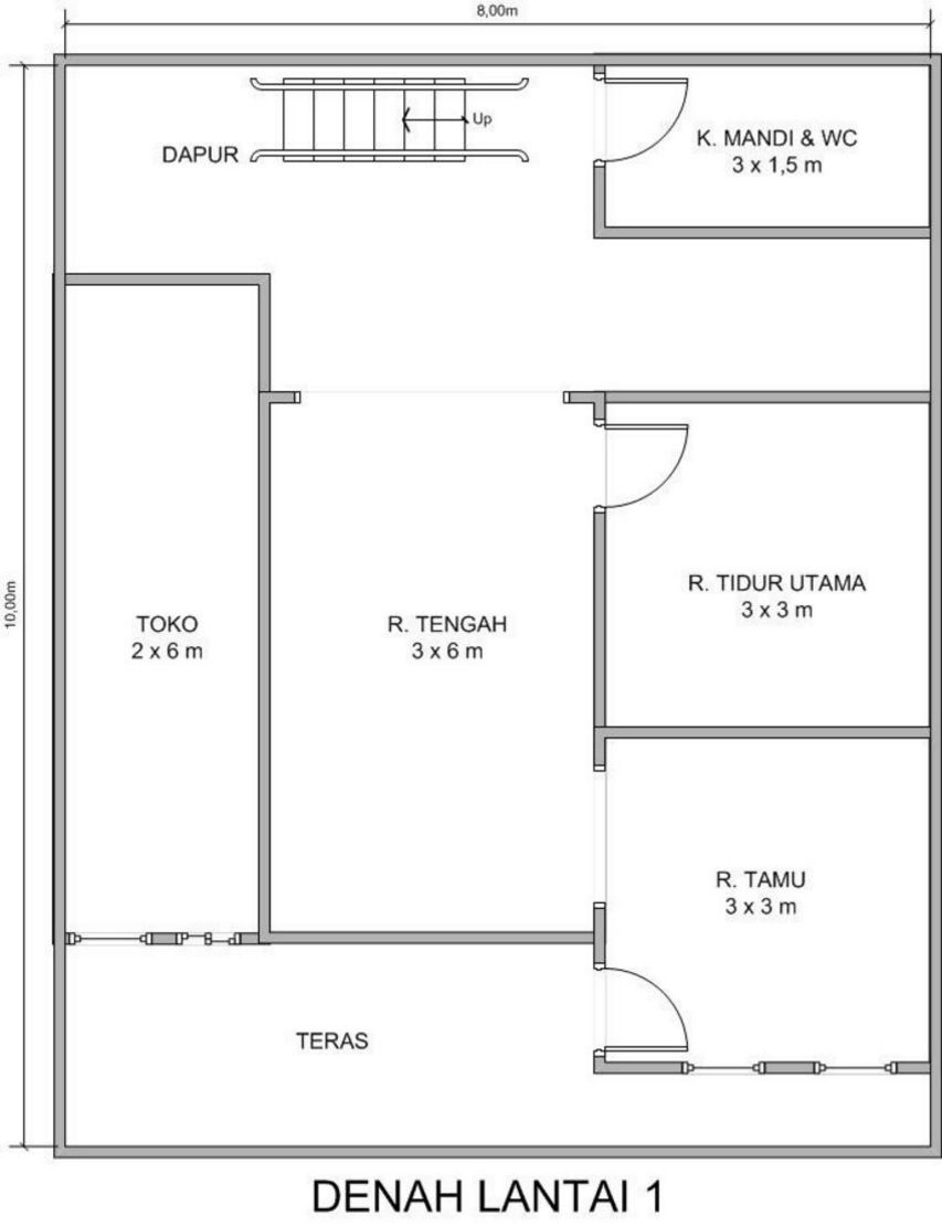 4 Contoh Denah Rumah Pojok Menarik | ubuntard.com