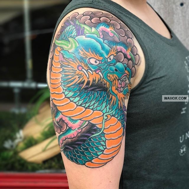 50 Gambar Tato Naga 3D Sering Dipakai Yakuza Jepang, Desain ini Untuk