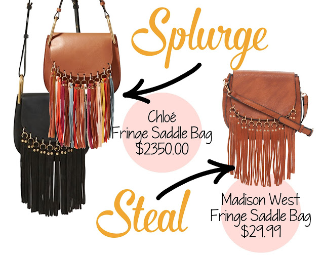 Fringe Bag Dupes, Chloe bag dupes, designer bag dupes, looks for less, splurge vs. steal