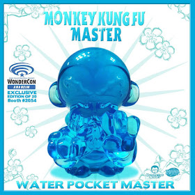 WonderCon 2017 Exclusive Water Edition Pocket Monkey Kung Fu Master Resin Figure by Hyperactive Monkey