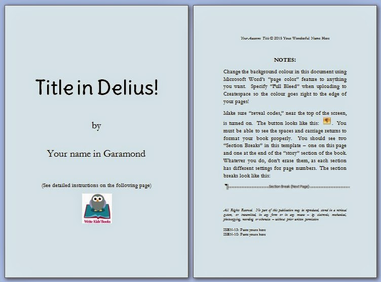 Free Children s Book Template Signup Write Kids Books Write 