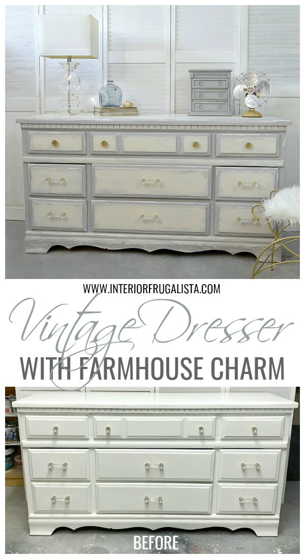 Vintage 9 Drawer Dresser From Glossy To Farmhouse Charm The