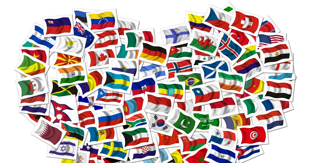 Flags Of All Countries In Heart Shape Jancok