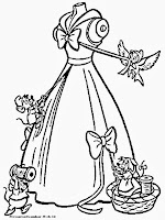 Mewarnai Gambar Gaun Pengantin Cinderella