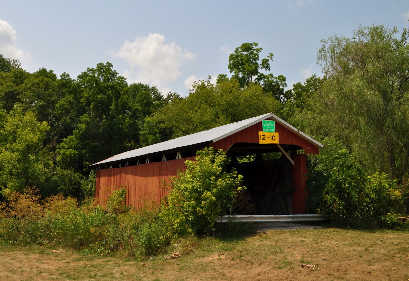 OHIO ONE ROOM SCHOOLHOUSES/GREENE COUNTY STEVENSON ROAD COVERED BRIDGE