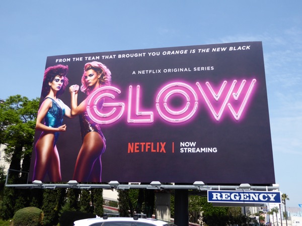 GLOW neon sign special installation billboard Sunset Strip GLOW neon sign special installation billboard Sunset Strip