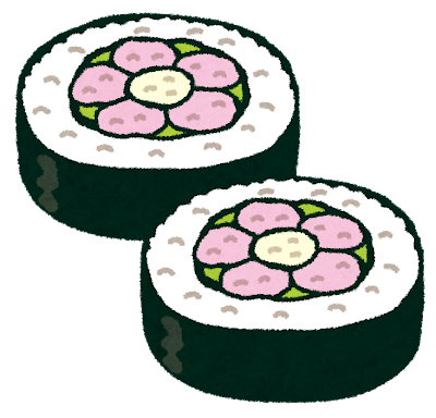 飾り巻き寿司のイラスト