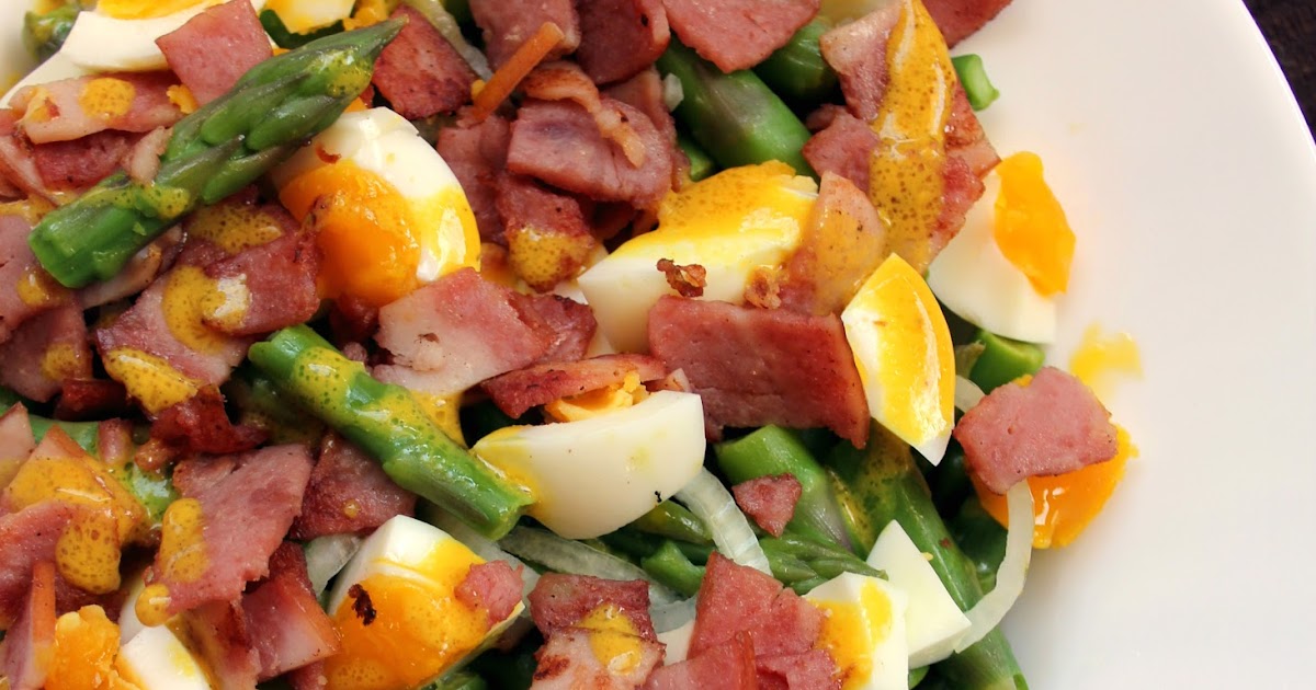 Jo and Sue Warm Asparagus Bacon and Egg Salad with Mustard Vinaigrette