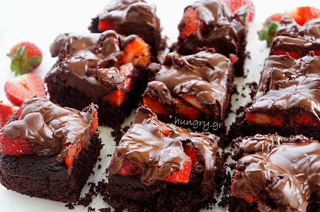 Chocolate Covered Strawberry Brownies
