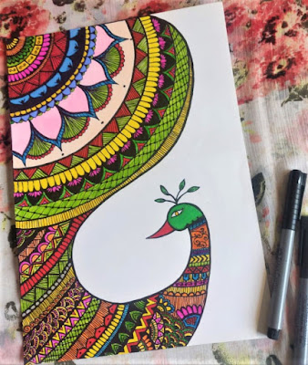  Peacock Mandala Drawing