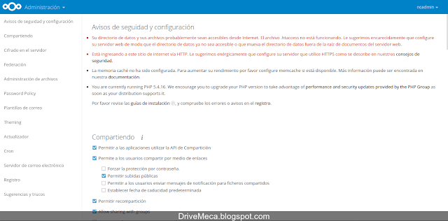 DriveMeca instalando Nextcloud en Linux Ubuntu o Linux Centos paso a paso DriveMeca instalando Nextcloud en Linux Ubuntu o Linux Centos paso a paso