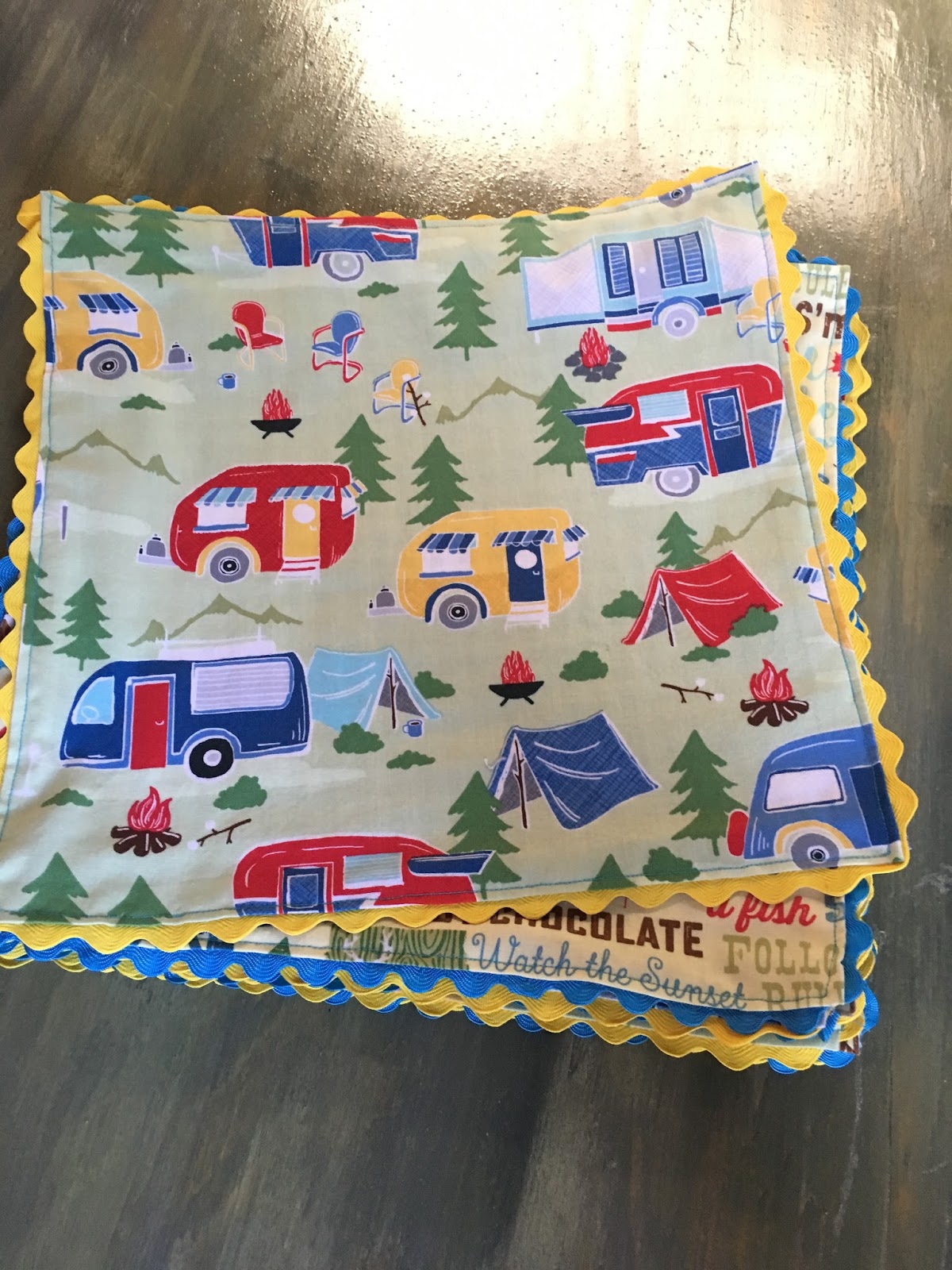 How to Make Your Own Fabric Napkins with a Camping Theme — The Southern