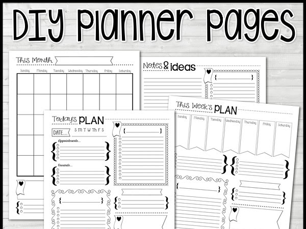 NEW DIY BLANK Planner Pages!