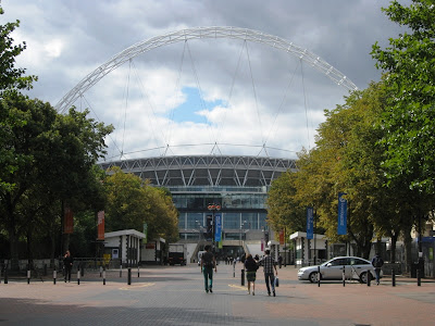 View of the great arch of Wembley Stadium