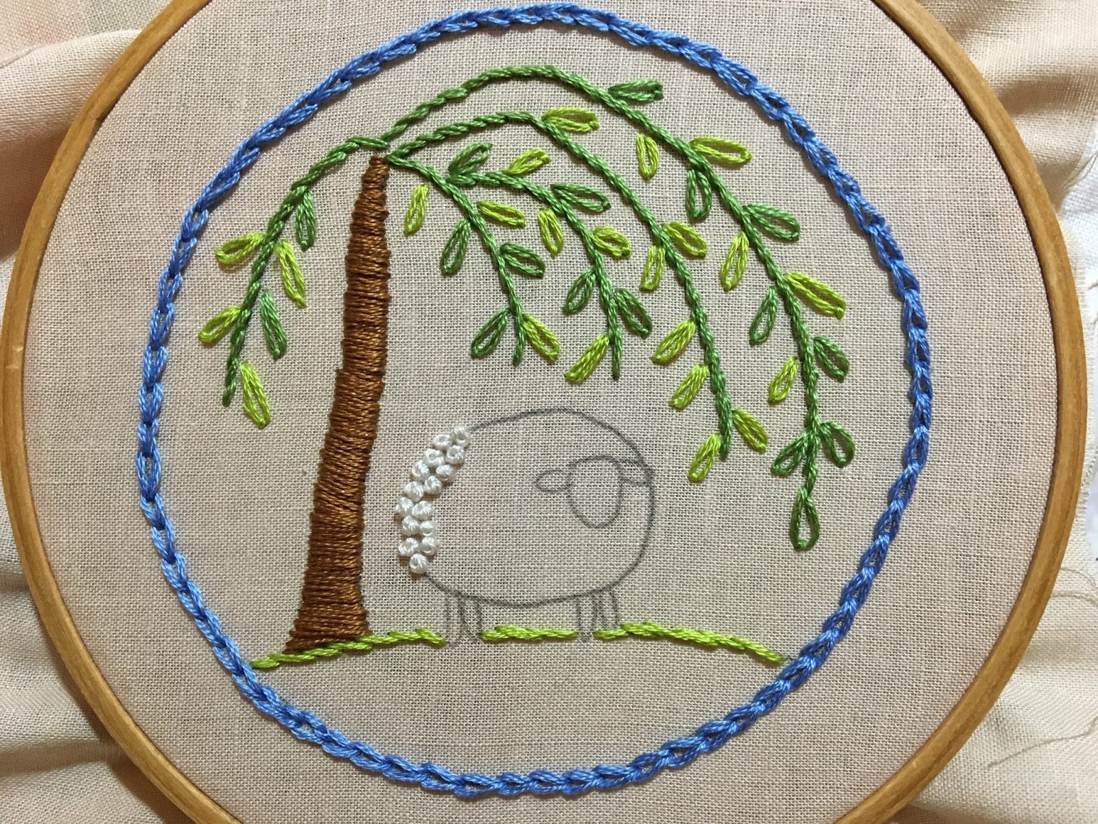 embroidered sheep