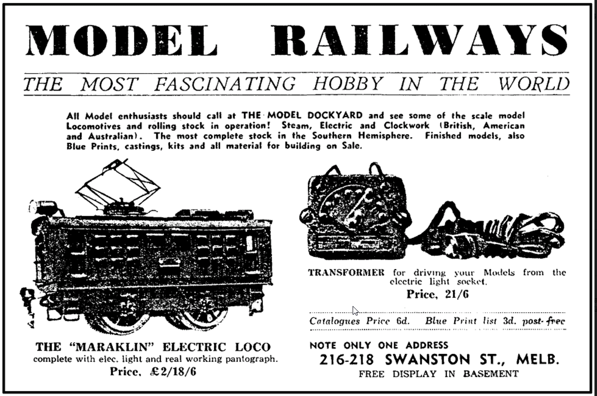 header Australian Hobby Store Ad Model Dockyard Melbourne thanks