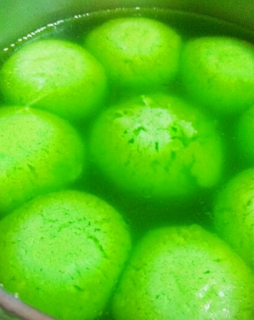 green kolkata rasgulla