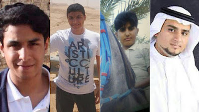 From left to right: Ali Al-Nimr, Darwood Al-Marhoun, Abdullah Al-Zahar, Abdulkareem Al-Hawaj