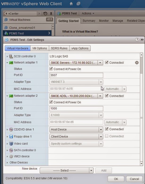 How to change VMware Network Adapter Type from E1000 to