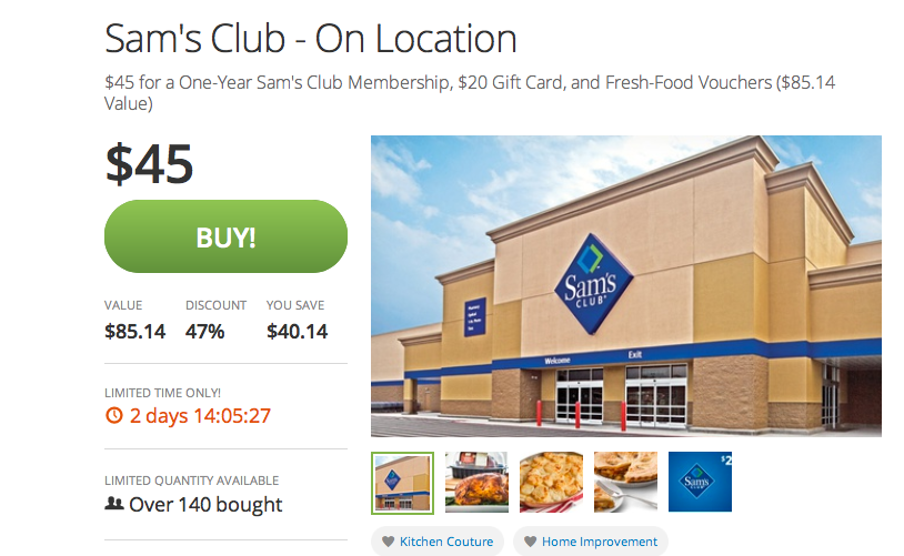 Samantha Rambles Groupon GoodsSam's Club Yearly Membership Only 4.86