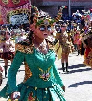 La Diablada Foto al pasacalle de la Diablada