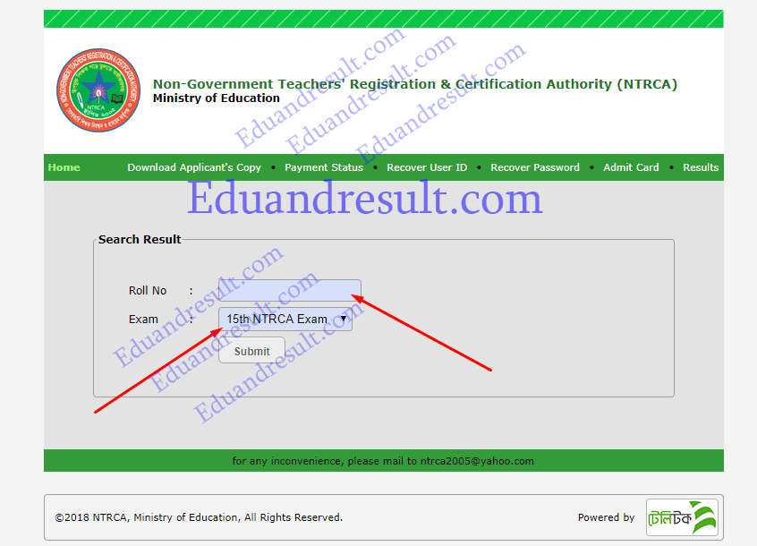 NTRCA Result